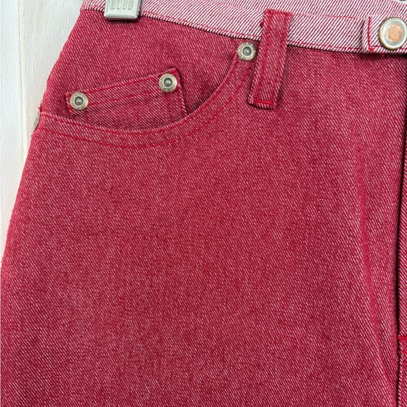 Canyon River Blues Red Mini Skirt with Floral Embroidery - Picture 3 of 7